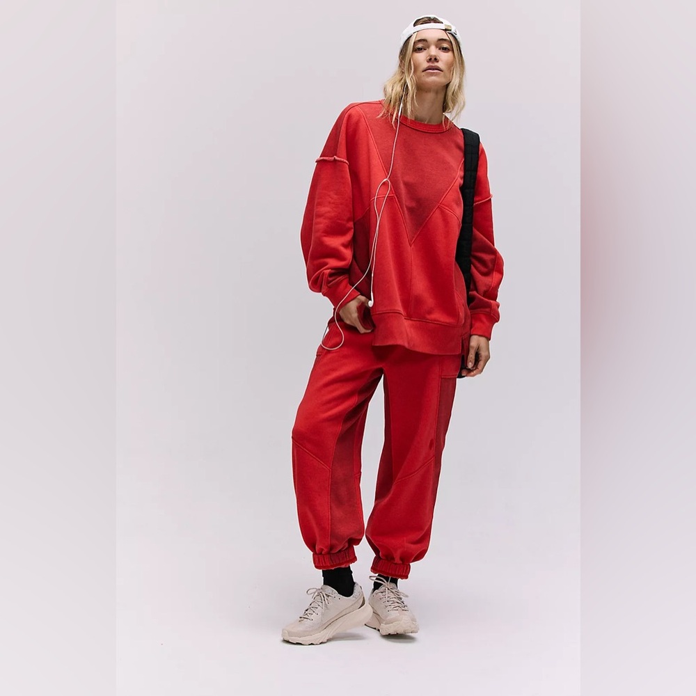 NWT Free People Movement Making It (SET) In Victory Red Complete SET